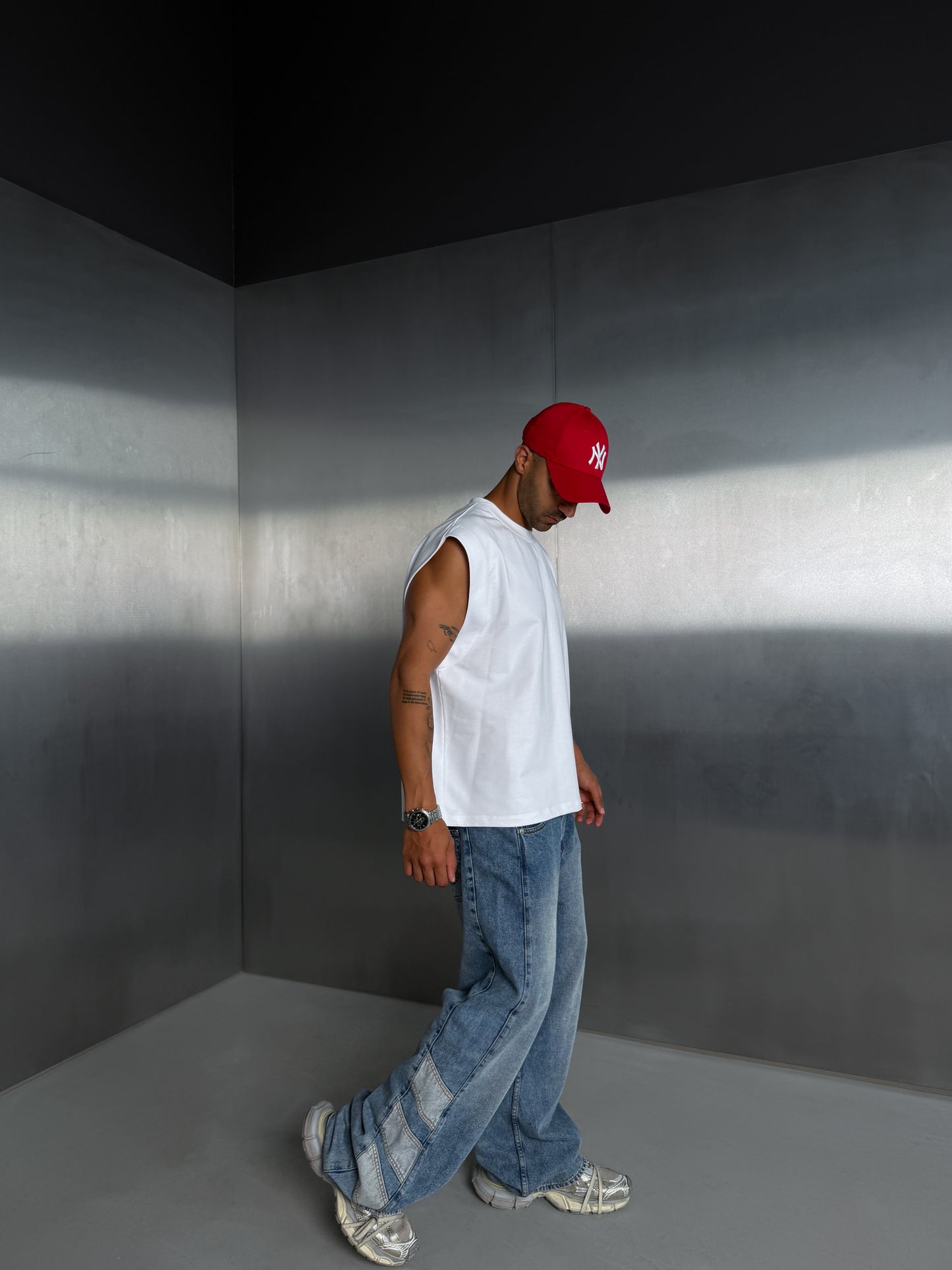 Off White Sleeveless Tee "what if it all works out?"