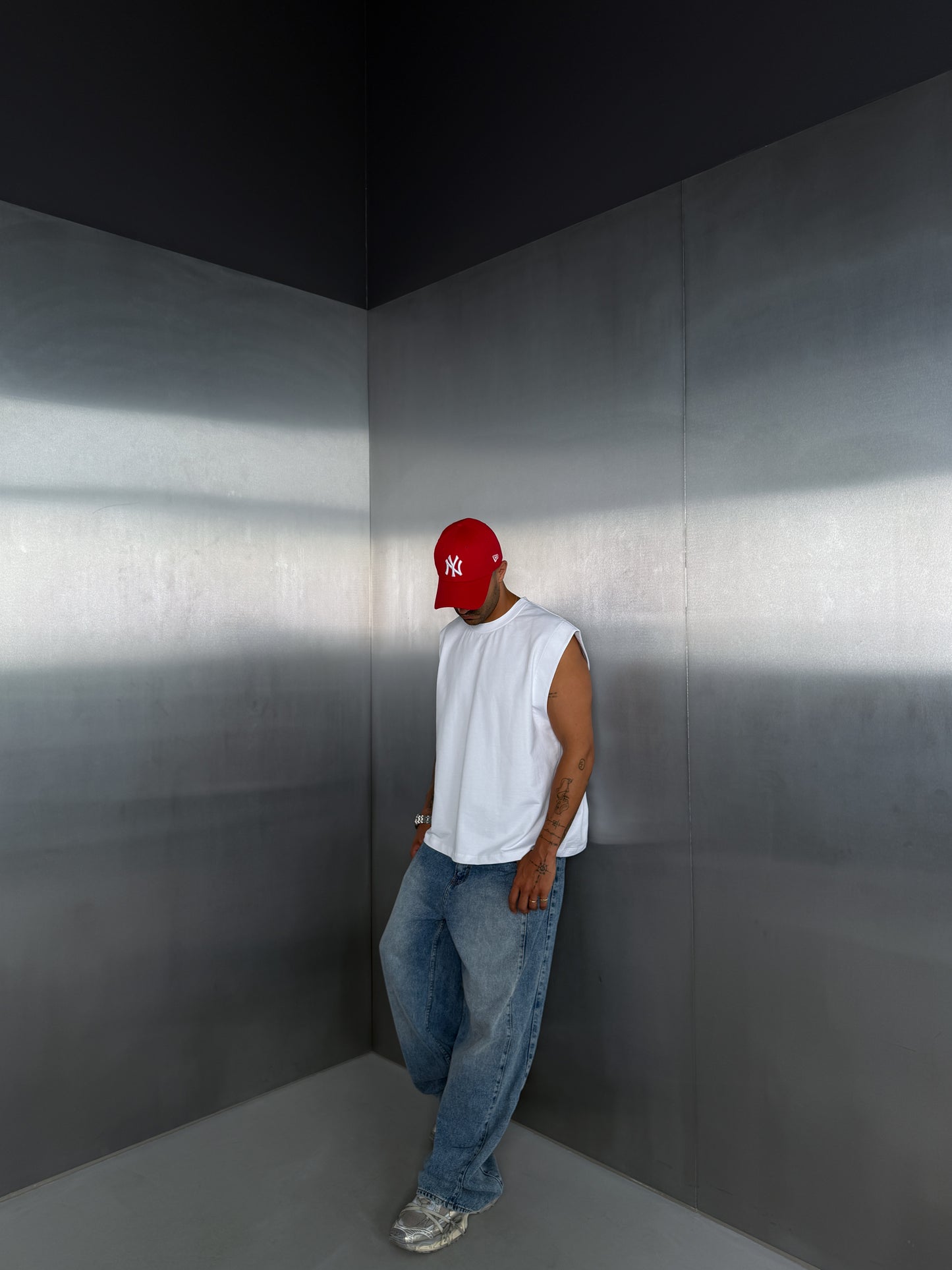 Off White Sleeveless Tee "what if it all works out?"