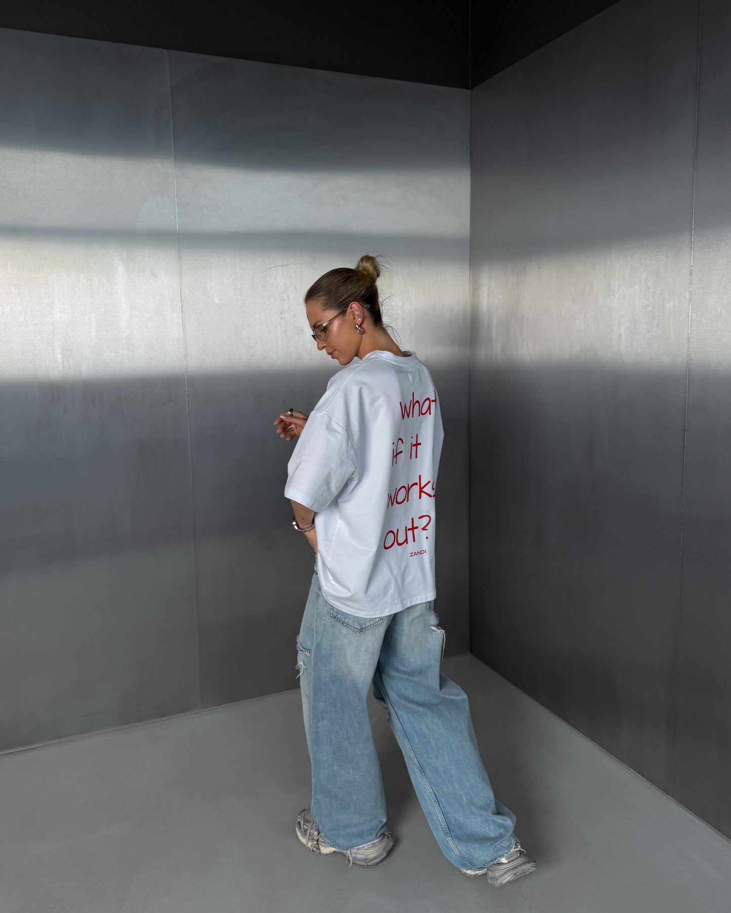 Off-white Tee 'what if it all works out'