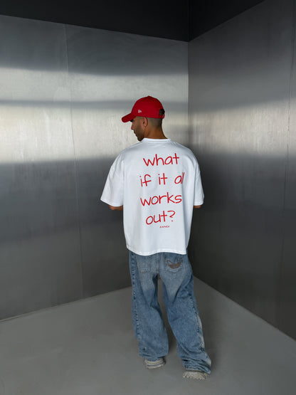 Off-white Tee 'what if it all works out'