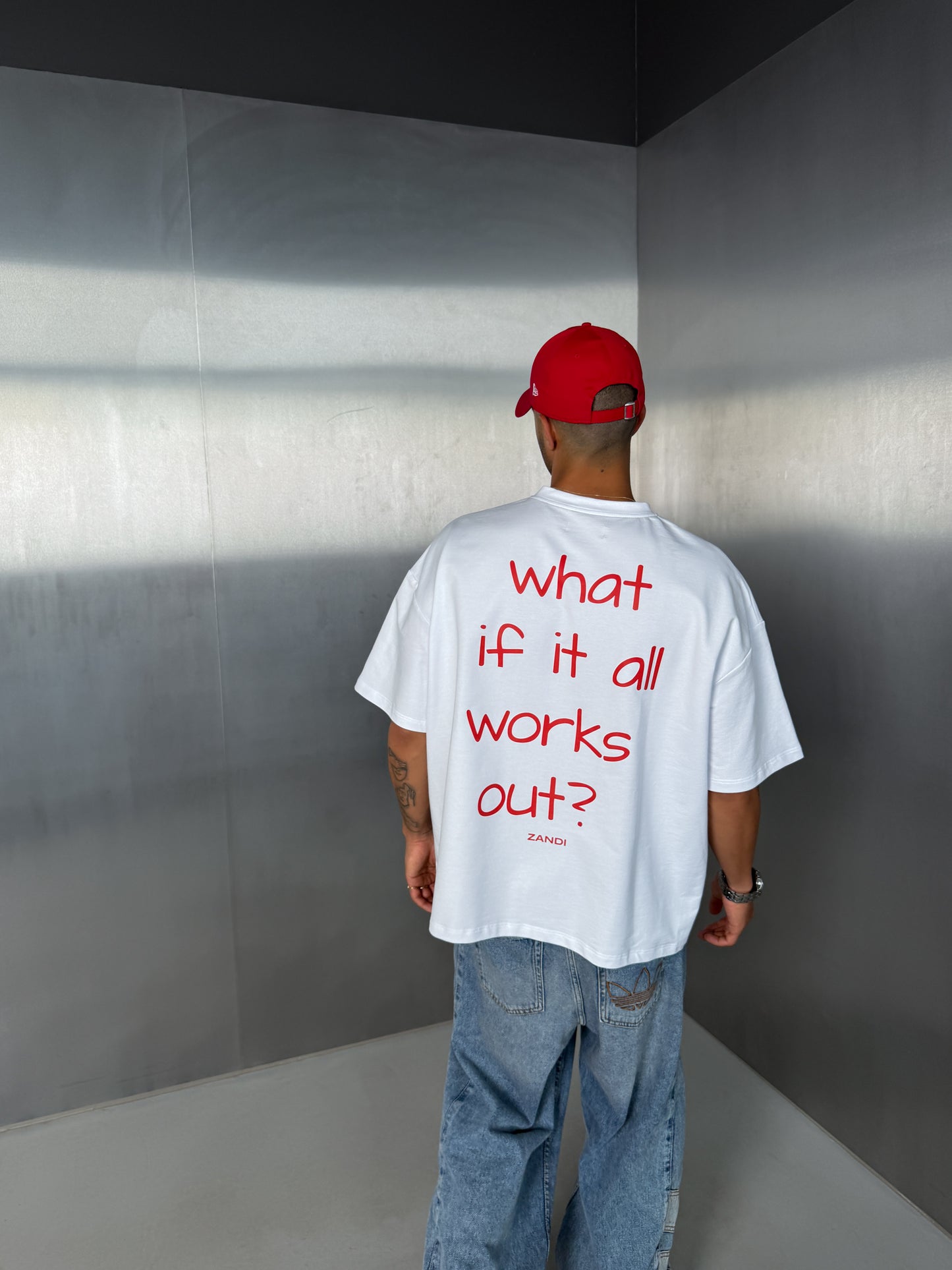 Off-white Tee 'what if it all works out'