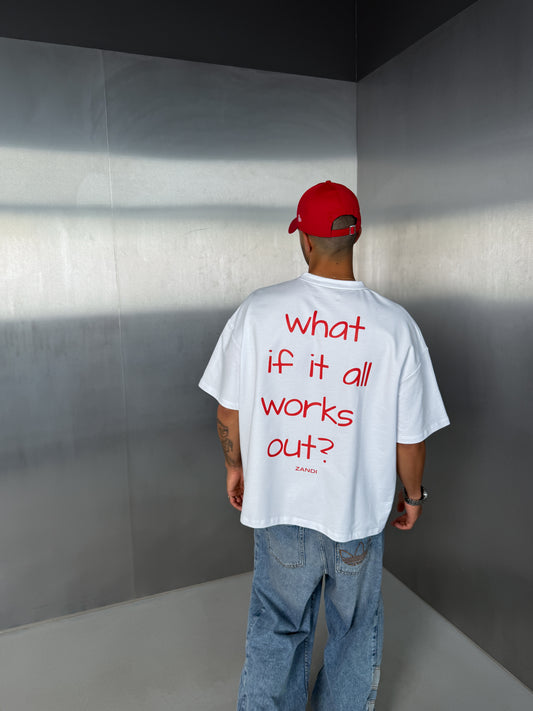 Off-white Tee 'what if it all works out'