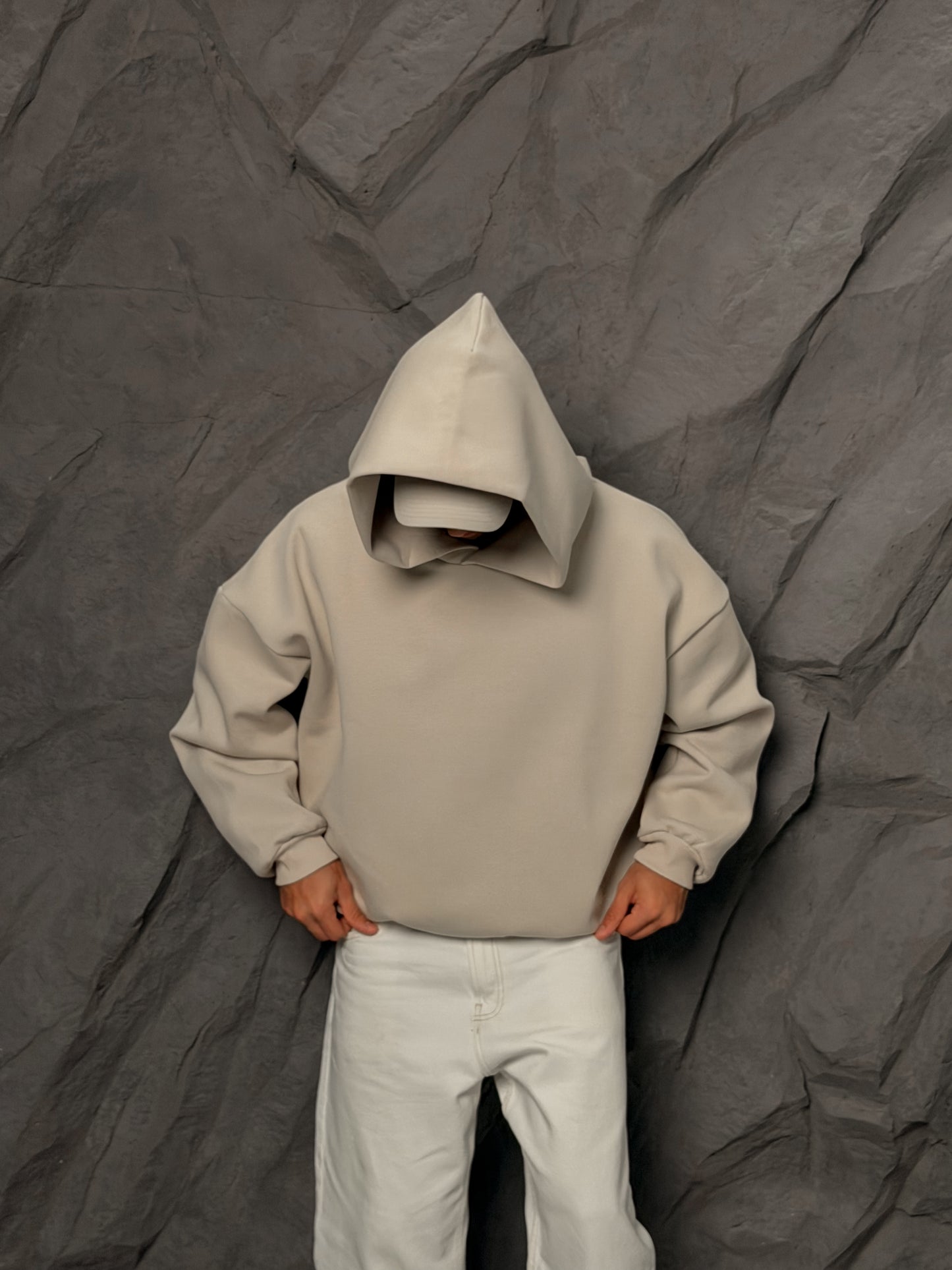 Laminated Hoodie in Sandy