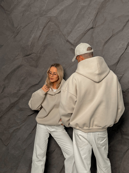 Laminated Hoodie in Sandy