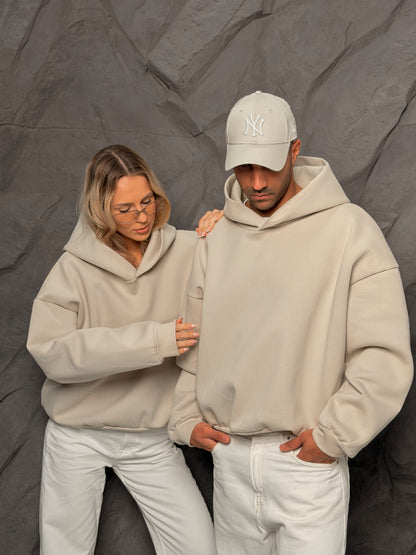 Laminated Hoodie in Sandy